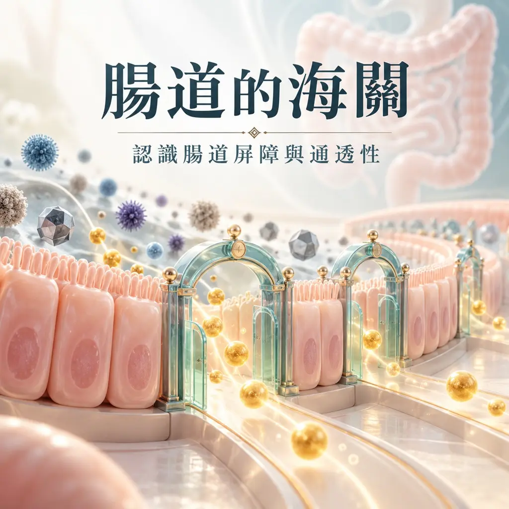腸漏症是什麼？腸道屏障示意圖，呈現腸道細胞與細胞間的緊密連結